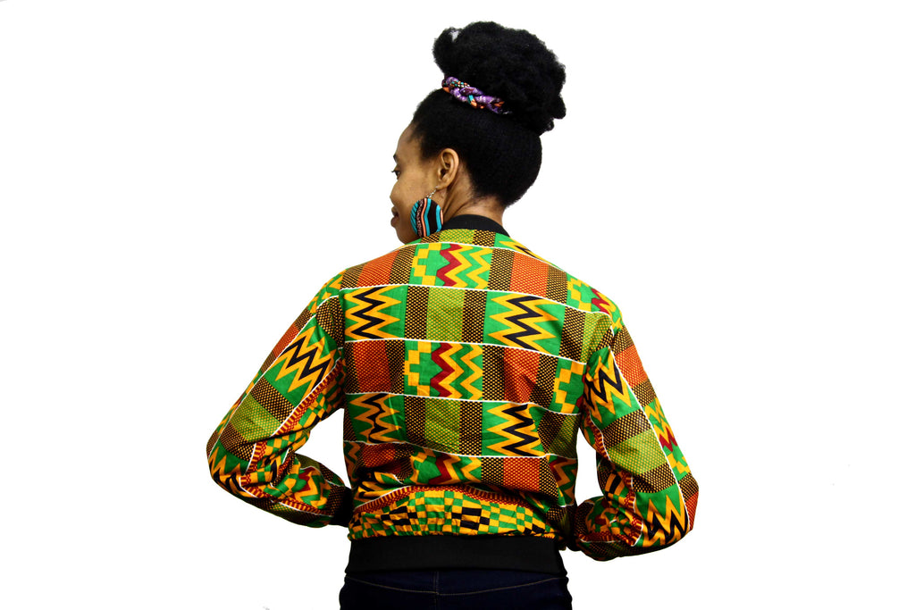 Kente hotsell bomber jacket